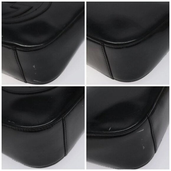 GUCCI Hand Bag Leather Black Auth ep7516 - Picture 13 of 14
